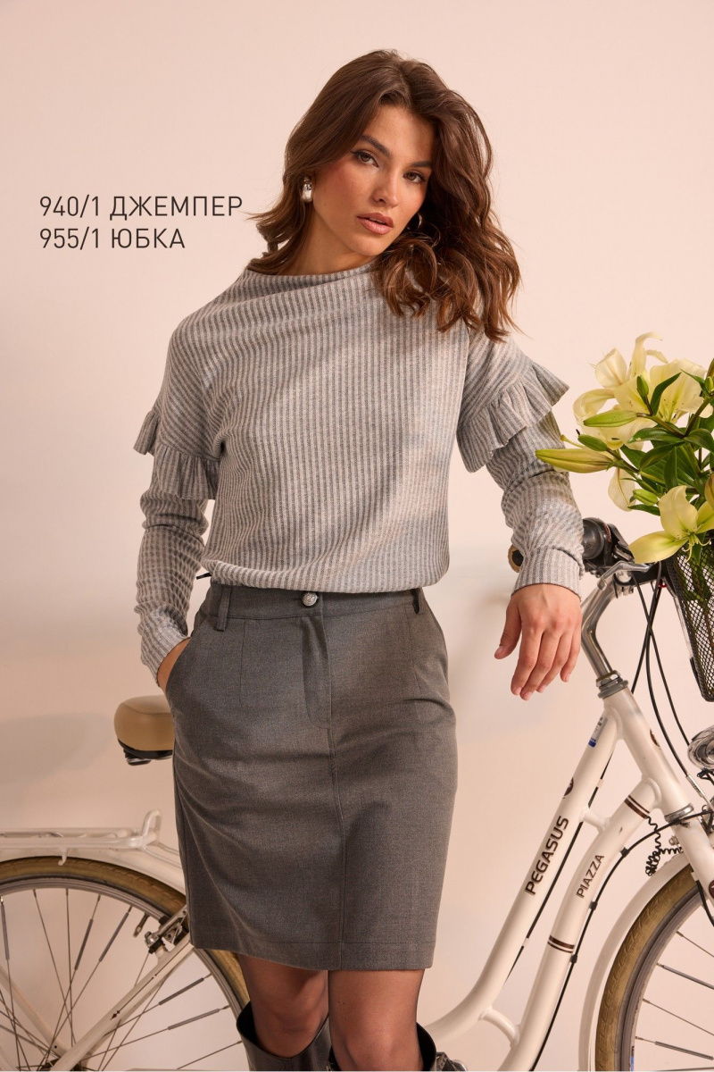 Юбки NiV NiV fashion 955/1 серый