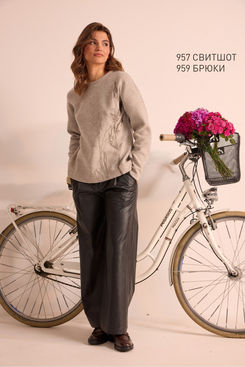 Джемперы NiV NiV fashion 957 бежевый-меланж