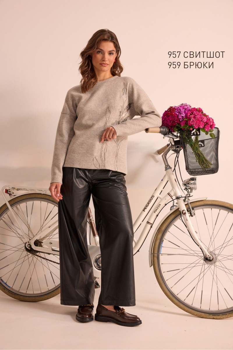 Джемперы NiV NiV fashion 957 бежевый-меланж