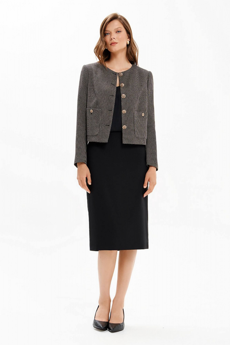 Жакеты Nelva 1886 черно-кремовый жаккард