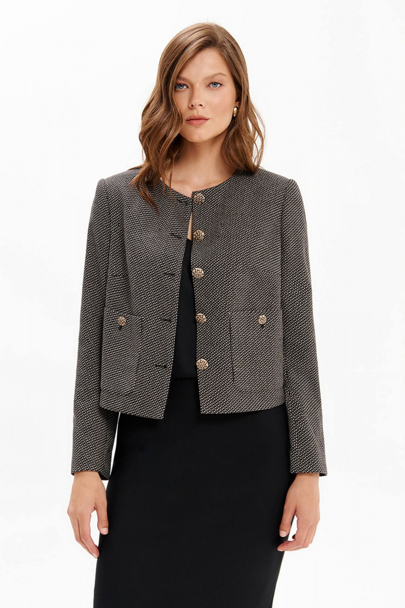 Жакеты Nelva 1886 черно-кремовый жаккард