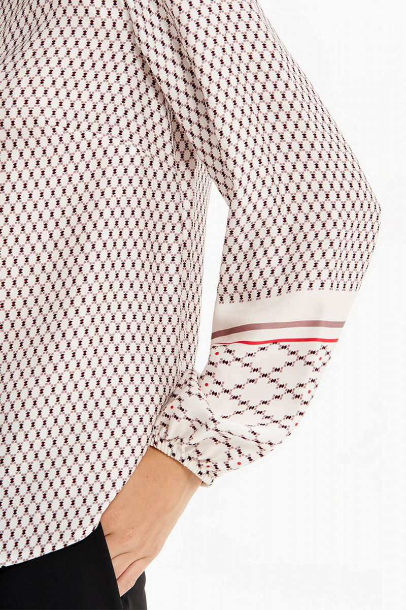 Блузы Nelva 23485 кремовый принт