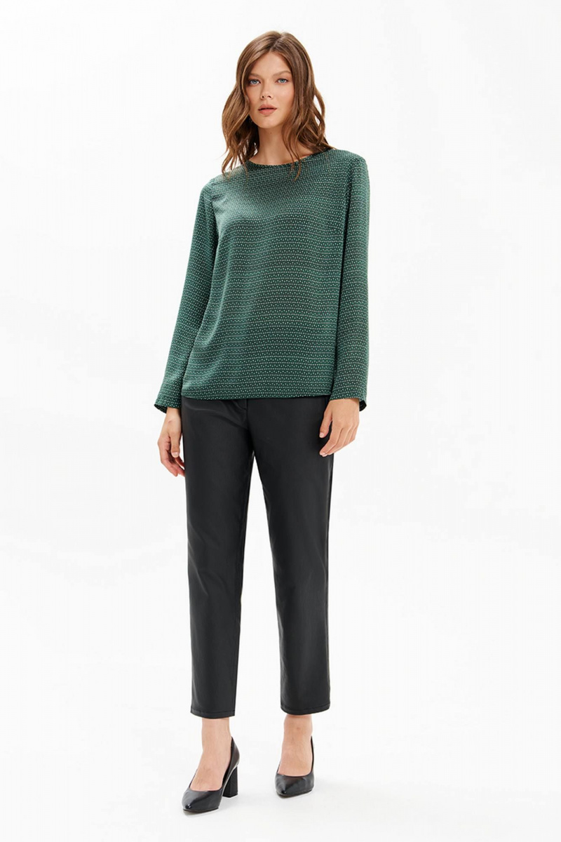 Блузы Nelva 23486 зеленый принт