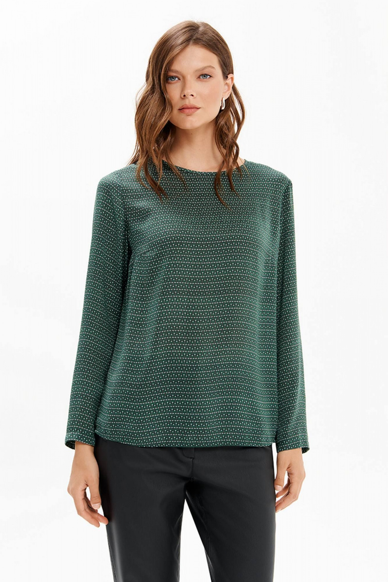Блузы Nelva 23486 зеленый принт