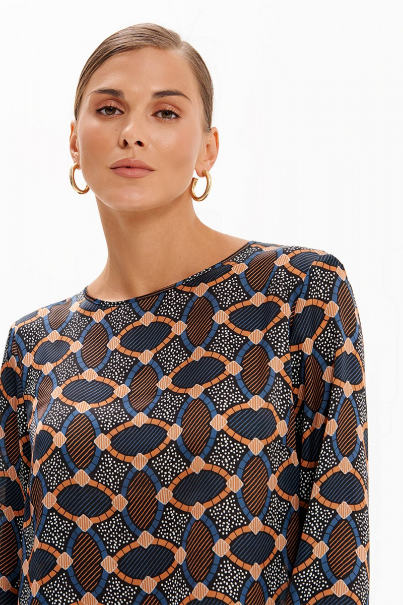 Блузы Nelva 23486 черный принт