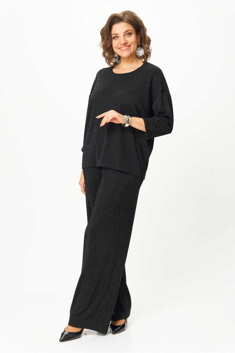 Брючный комплект БАГРЯНИЦА 5102 черный_блеск