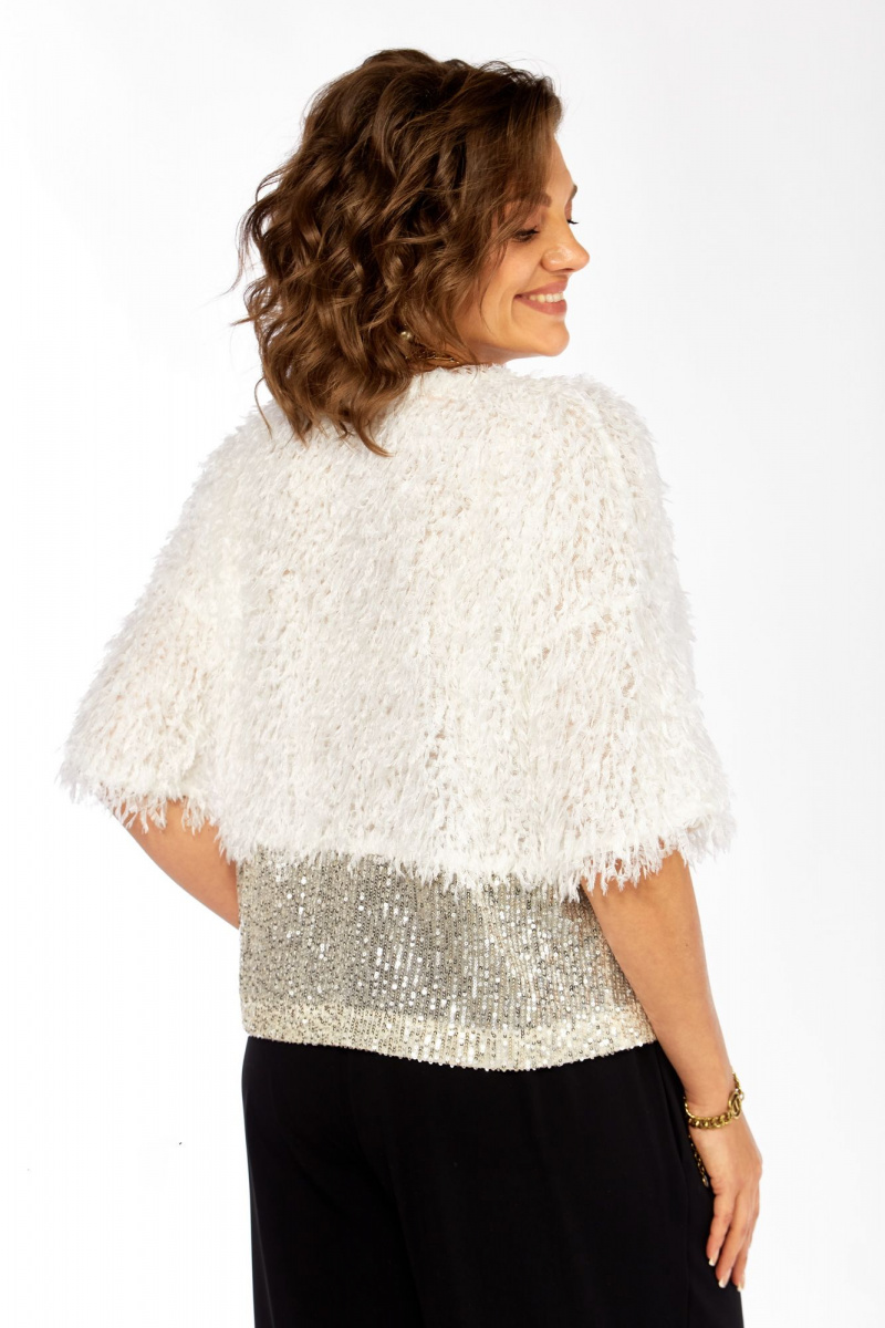 Блузы Ольга Стиль Л-436 белое-молоко