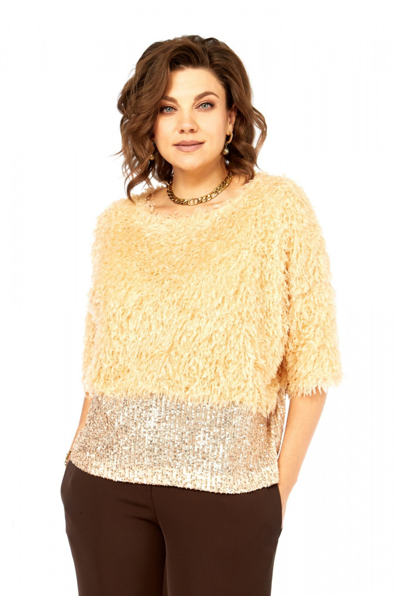 Блузы Ольга Стиль Л-436 персик