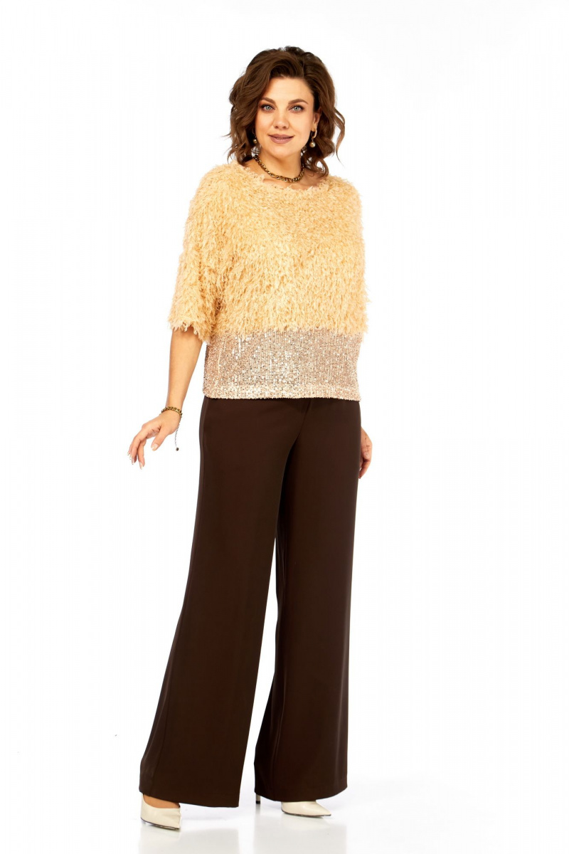 Блузы Ольга Стиль Л-436 персик