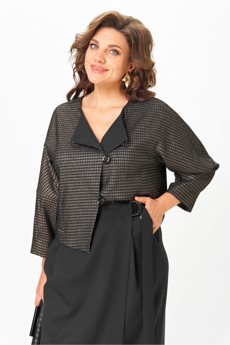 Юбочный костюм Michel chic 1443 черный_золото