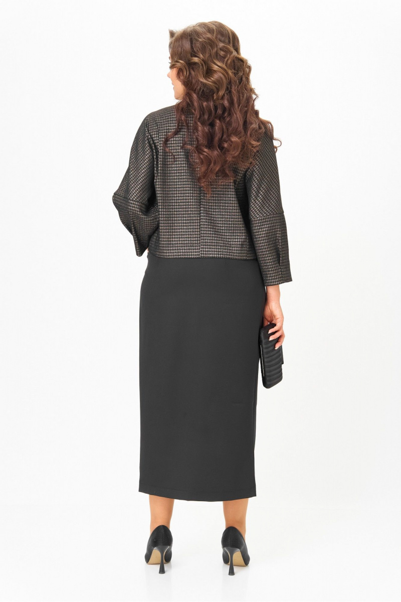 Юбочный костюм Michel chic 1443 черный_золото