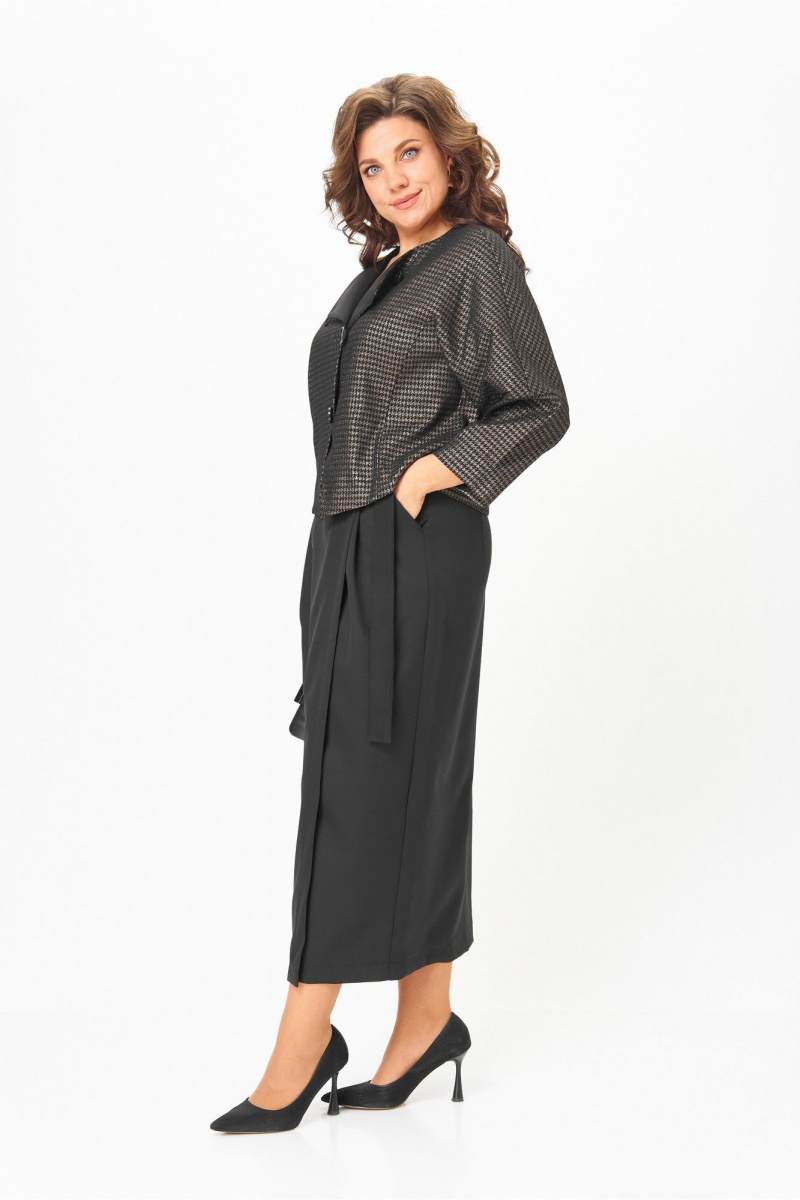 Юбочный костюм Michel chic 1443 черный_золото