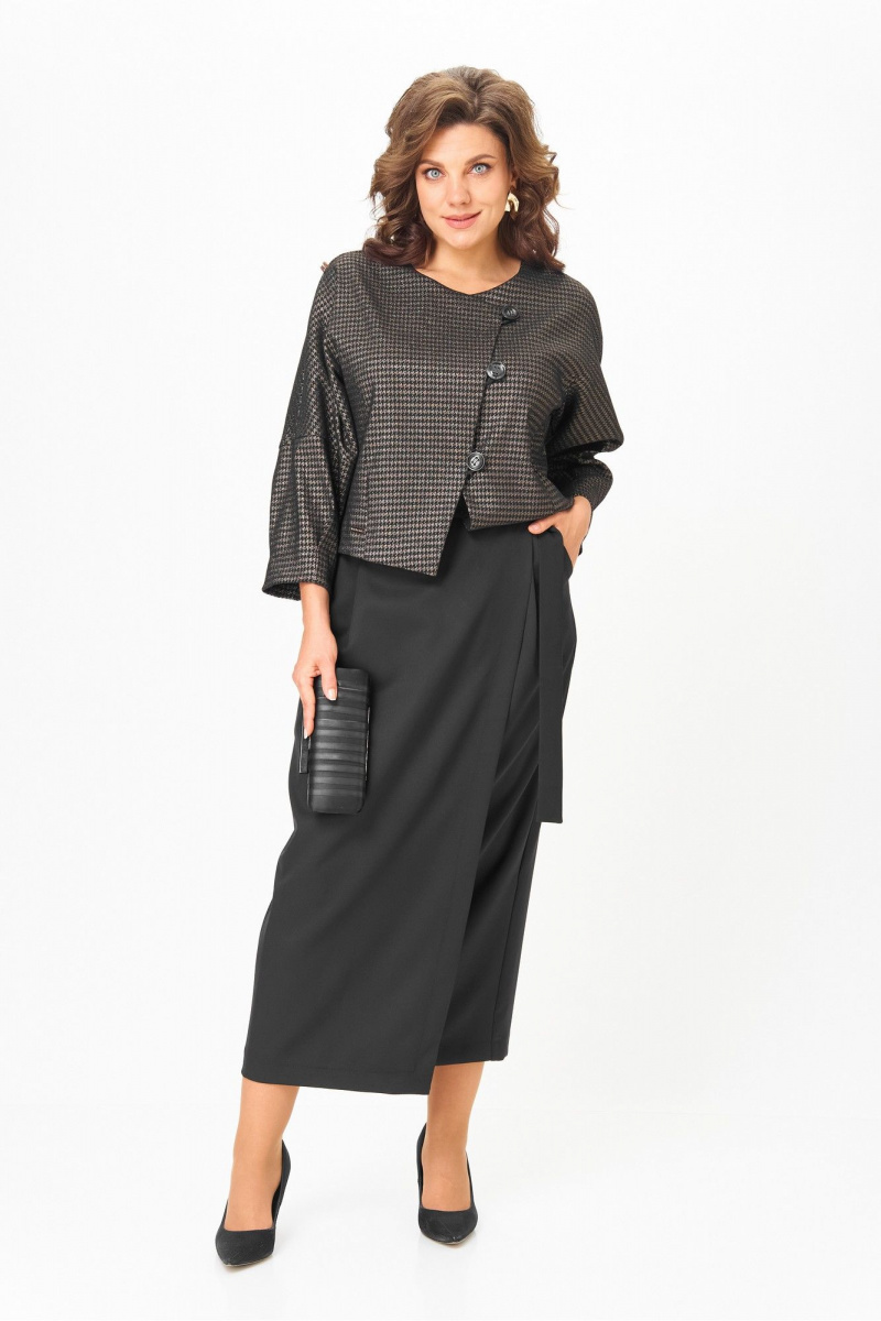 Юбочный костюм Michel chic 1443 черный_золото