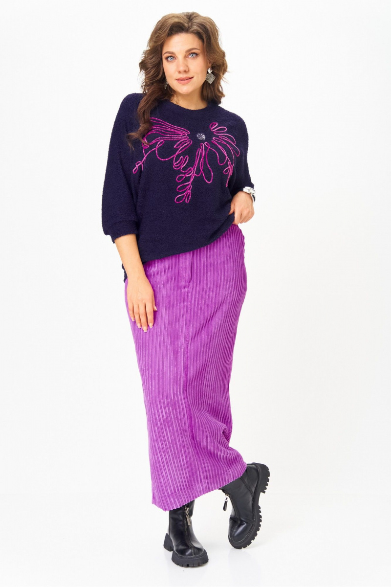 Юбочный комплект Michel chic 1442 синий_пурпурный