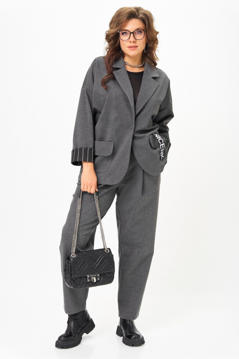 Брючный костюм Michel chic 1437 грей