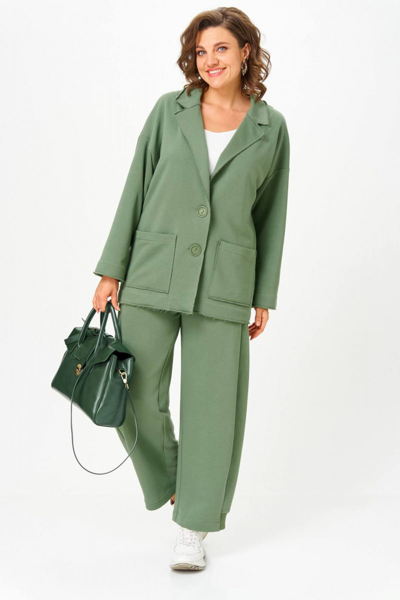 Брючный костюм Anastasia 1299 олива