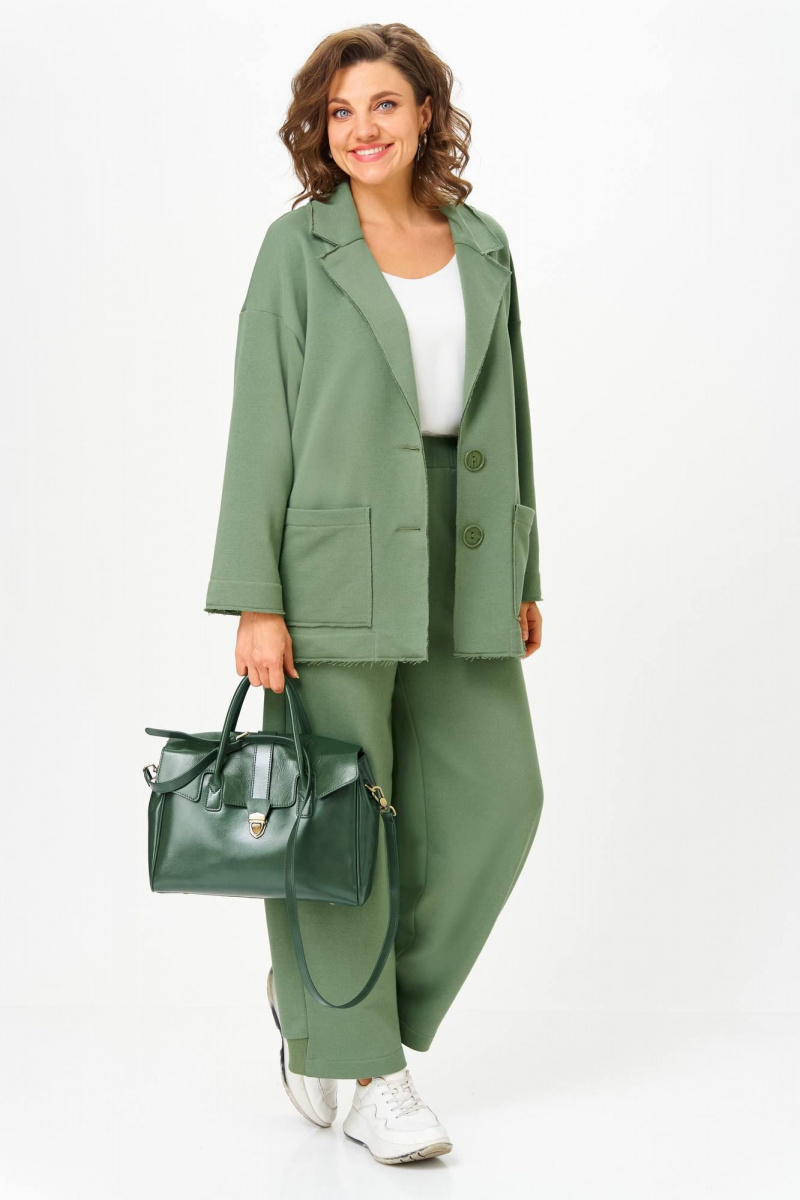 Брючный костюм Anastasia 1299 олива