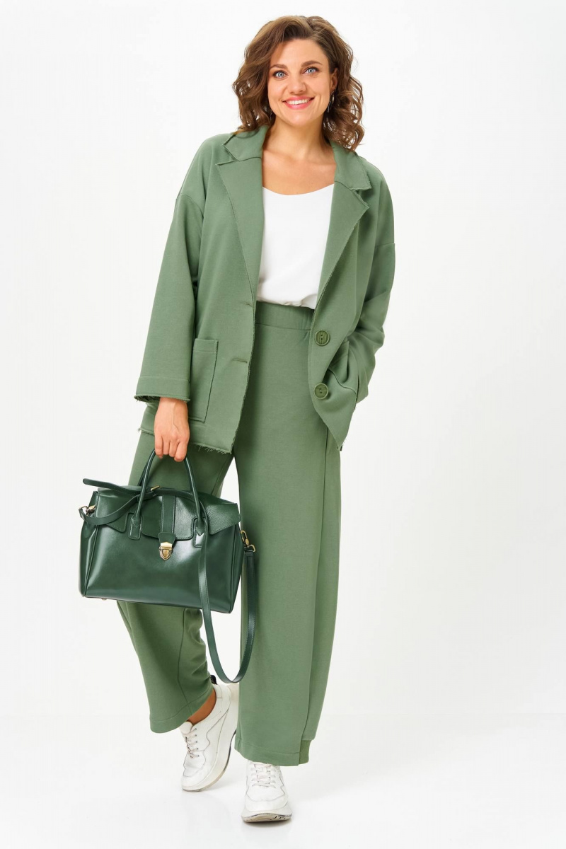 Брючный костюм Anastasia 1299 олива