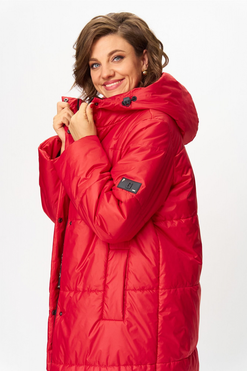 Женское пальто Andina city 7013-24 красный