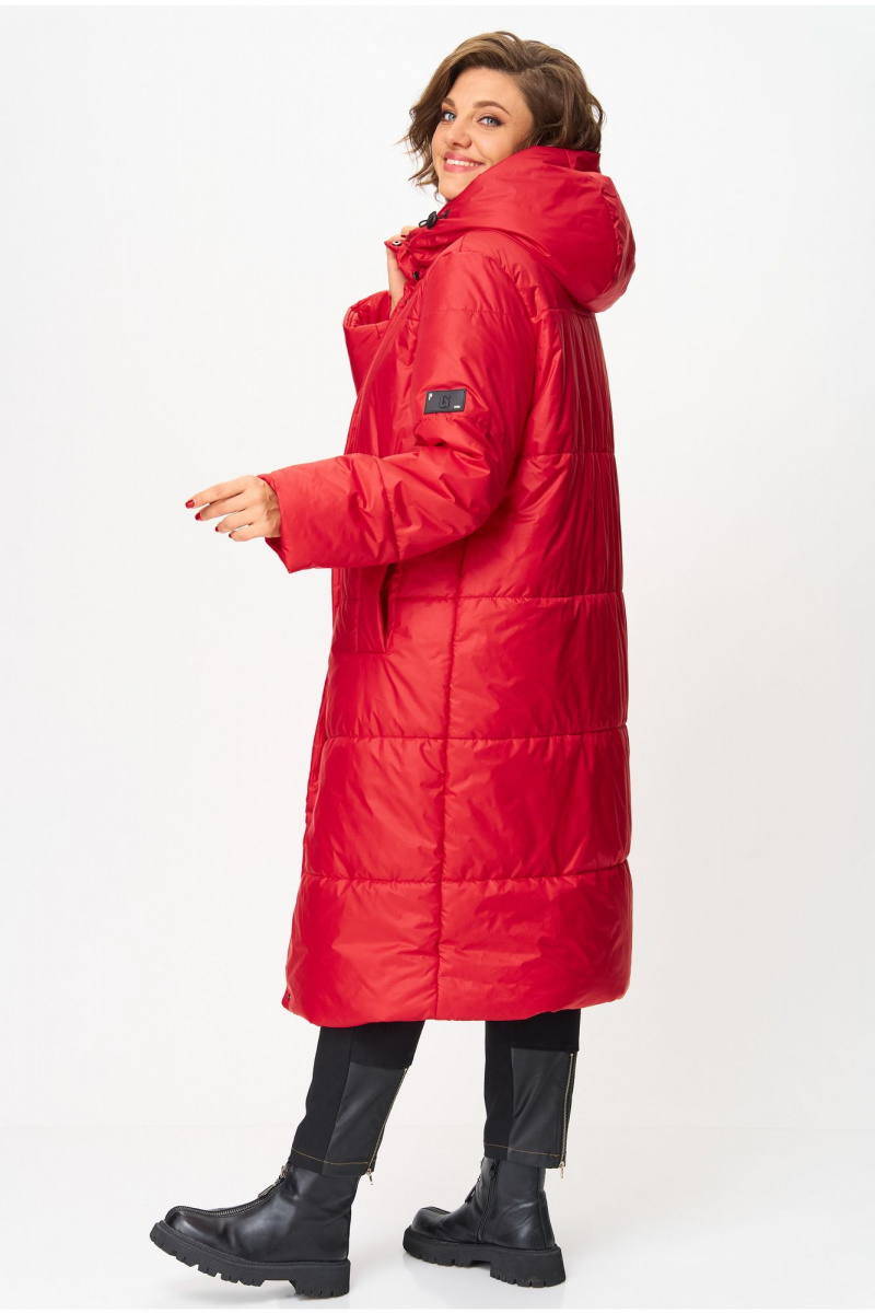 Женское пальто Andina city 7013-24 красный