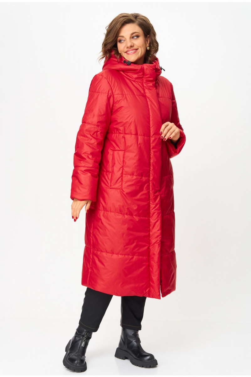 Женское пальто Andina city 7013-24 красный