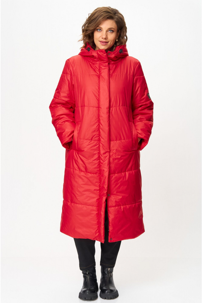 Женское пальто Andina city 7013-24 красный