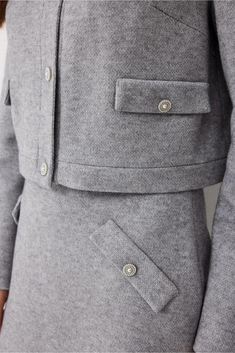 Жакеты T.N.D М666/1 серый