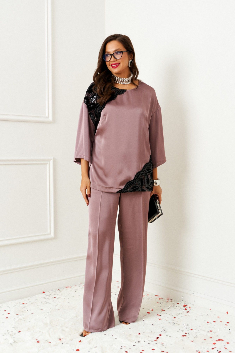 Брючный комплект Beautiful&Free 6401 шоко-мусс