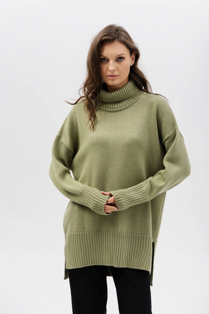 Свитеры Romgil РВ0416-ШЕ5 светло-оливковый