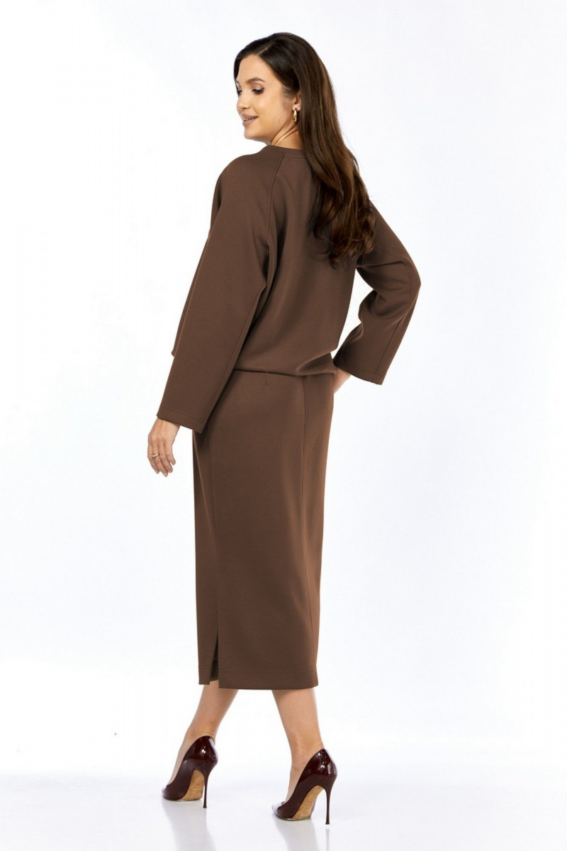 Юбочный костюм Милора-стиль 1376 кофе_с_молоком