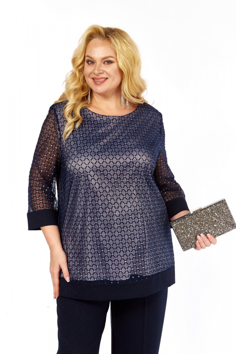 Блузы Элль-стиль 2435/1а темно-синий