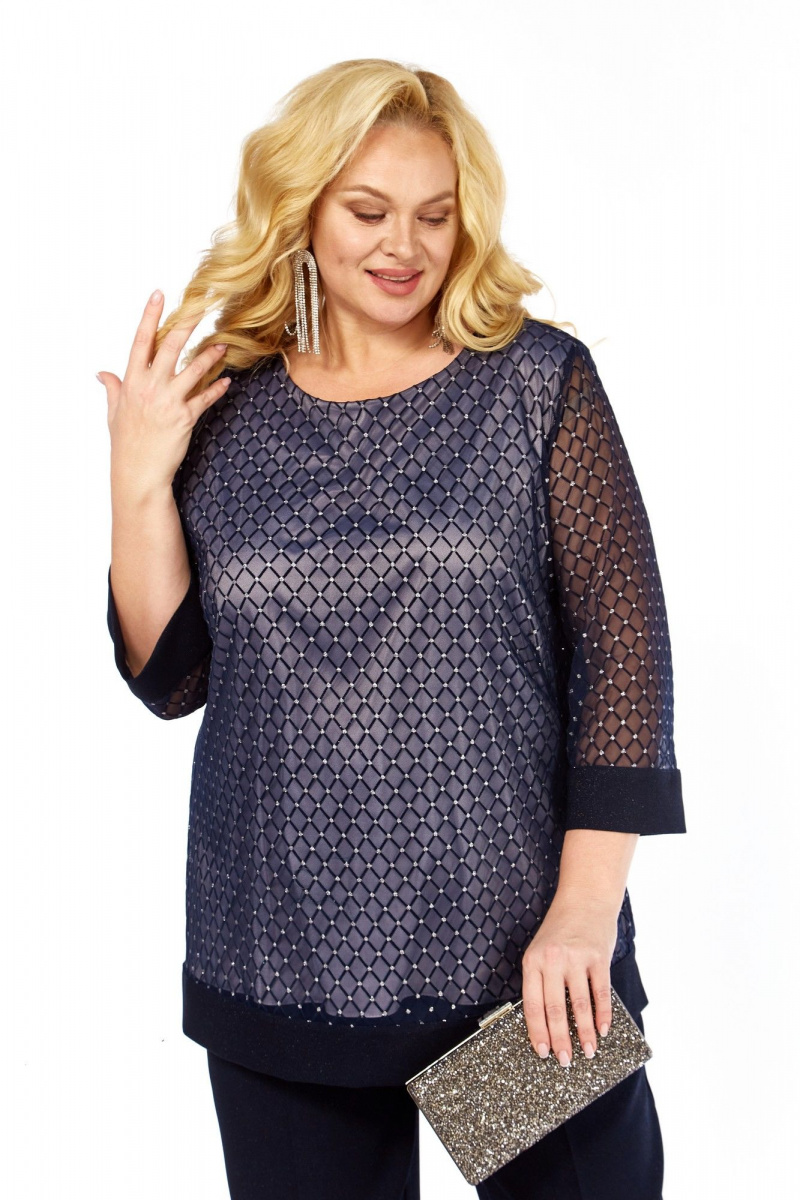 Блузы Элль-стиль 2435/1а темно-синий