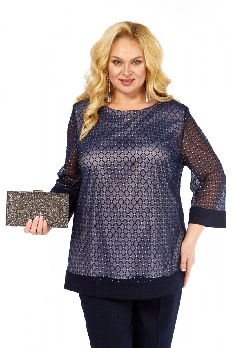 Блузы Элль-стиль 2435/1а темно-синий