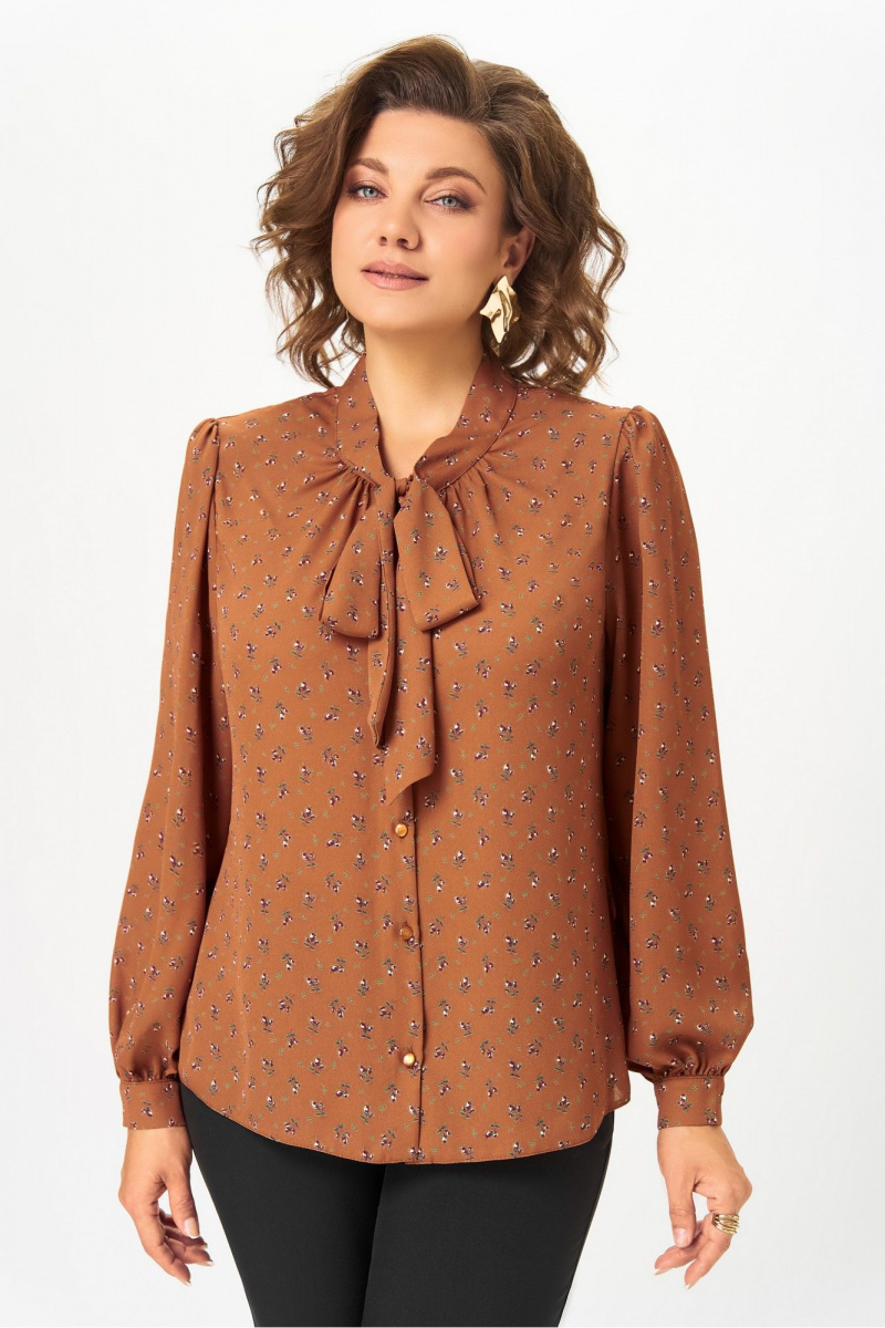 Блузы DaLi 7011 коричневая