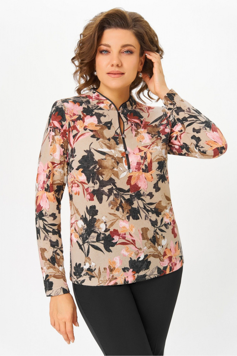Блузы DaLi 4068.1 беж цветы