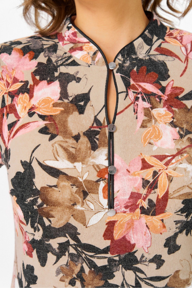 Блузы DaLi 4068.1 беж цветы