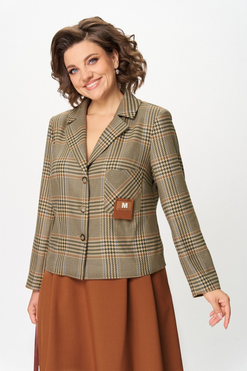 Юбочный костюм Aira Style 24-17А бурбон_новый