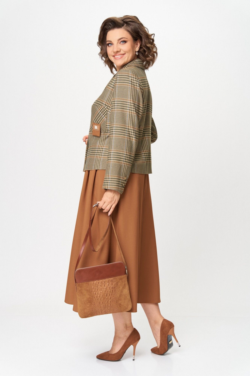 Юбочный костюм Aira Style 24-17А бурбон_новый