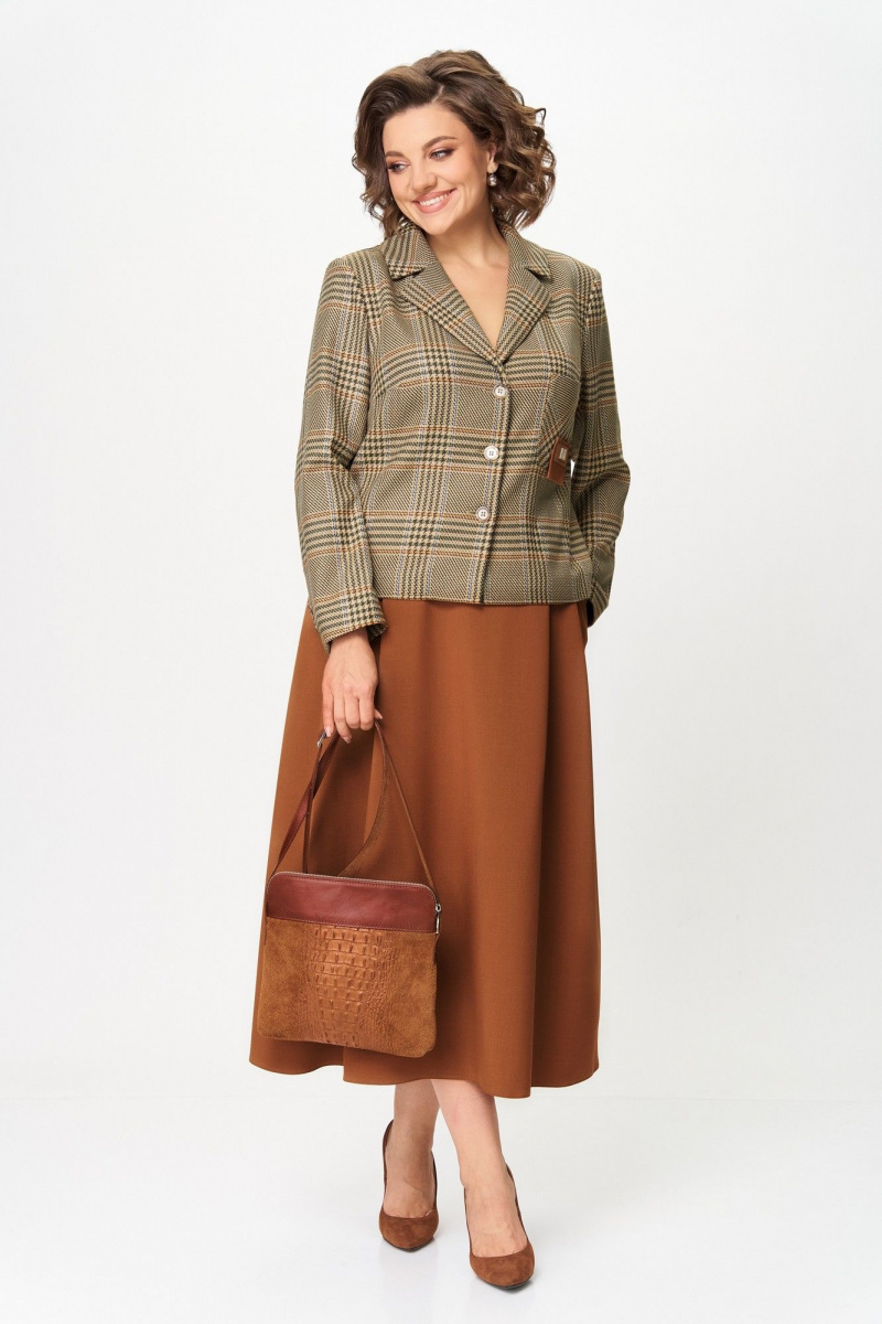 Юбочный костюм Aira Style 24-17А бурбон_новый