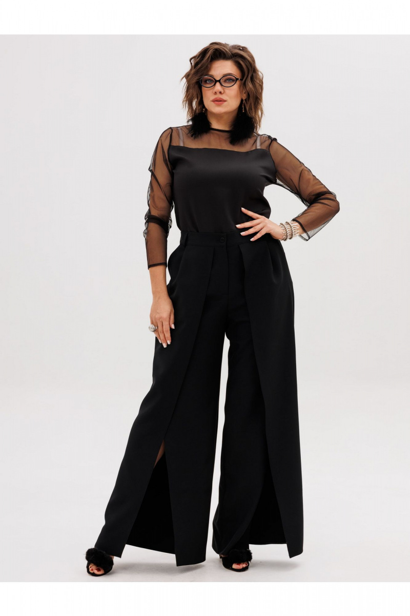 Блузы Anelli 1777 черный_туман