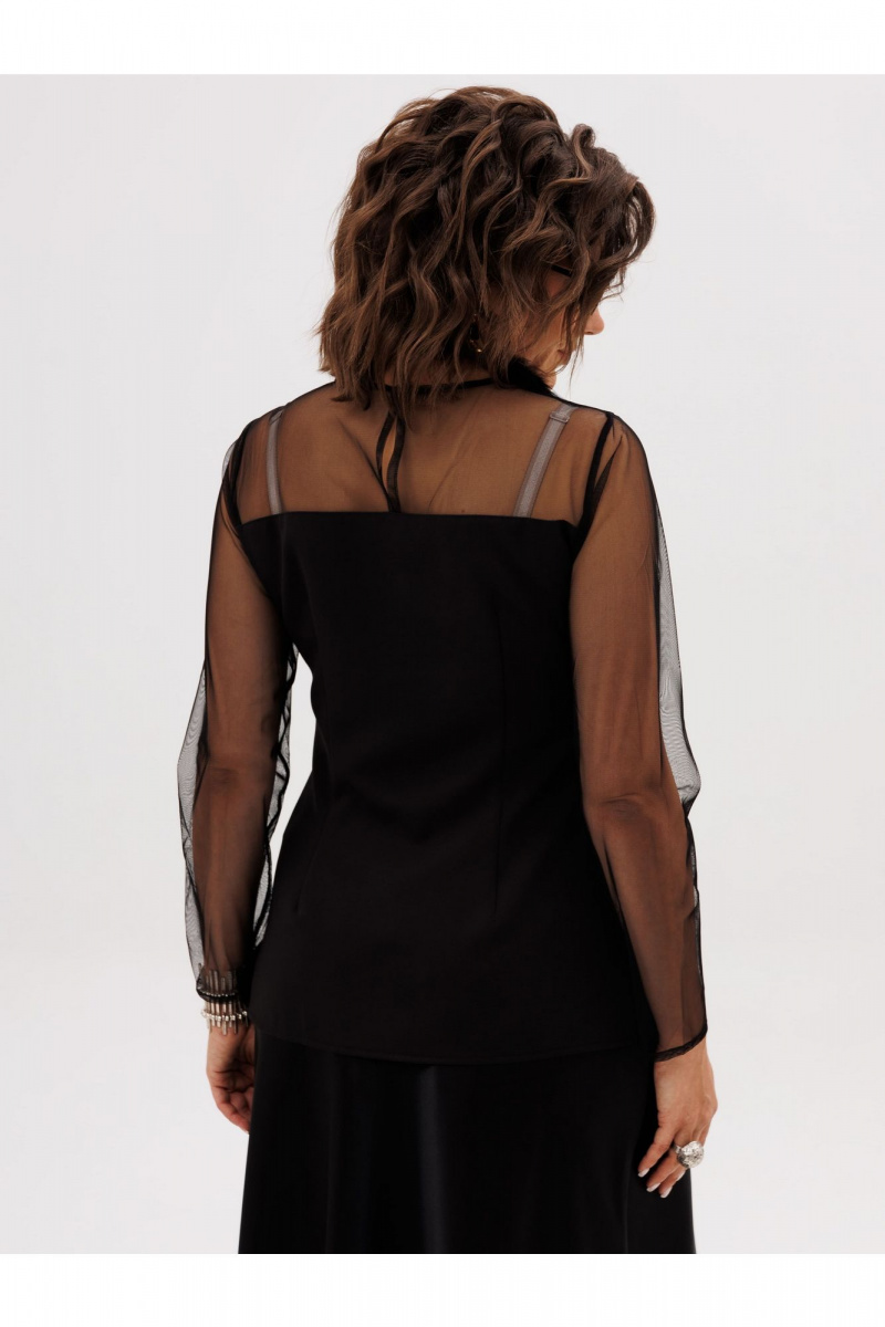 Блузы Anelli 1777 черный_туман