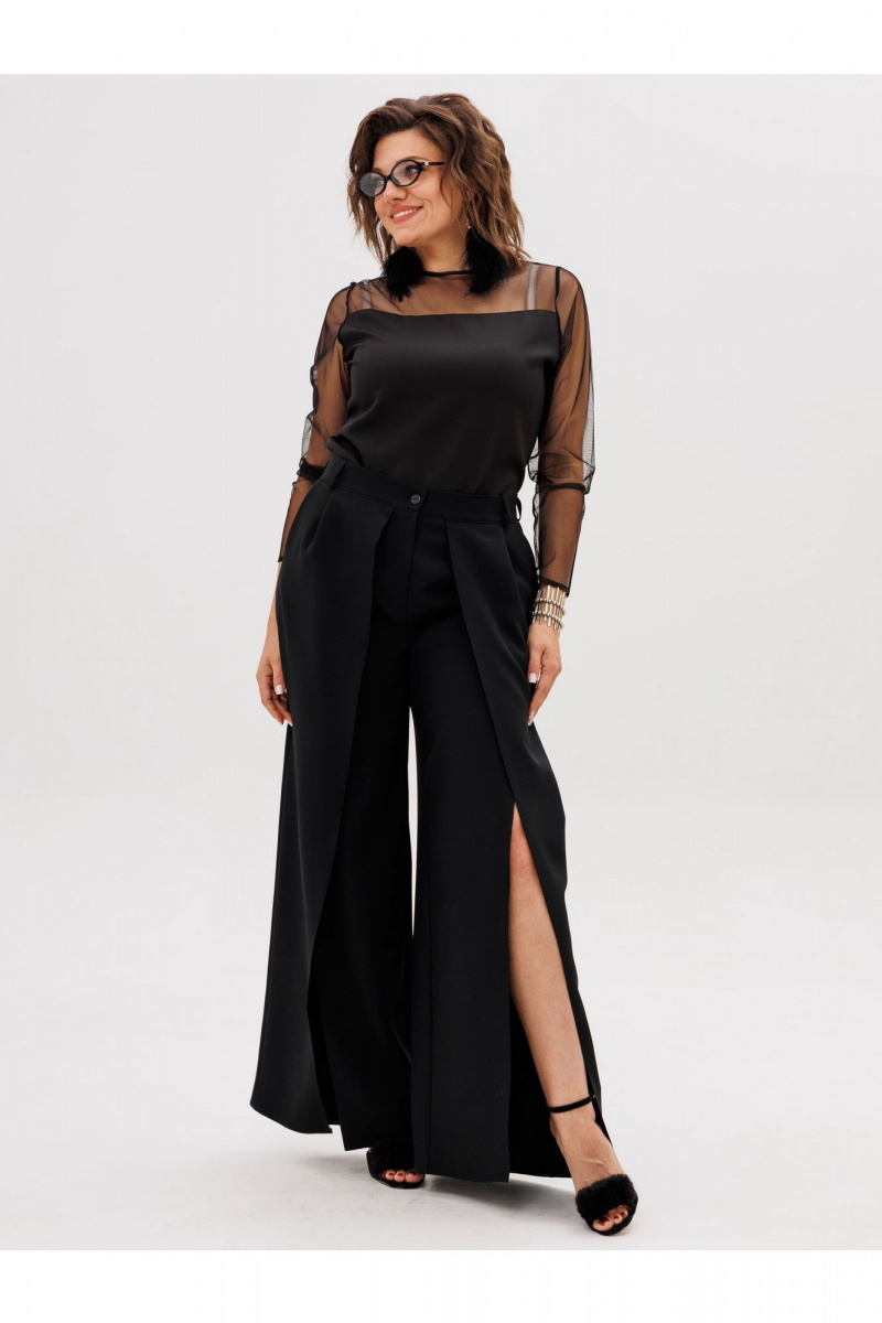 Блузы Anelli 1777 черный_туман