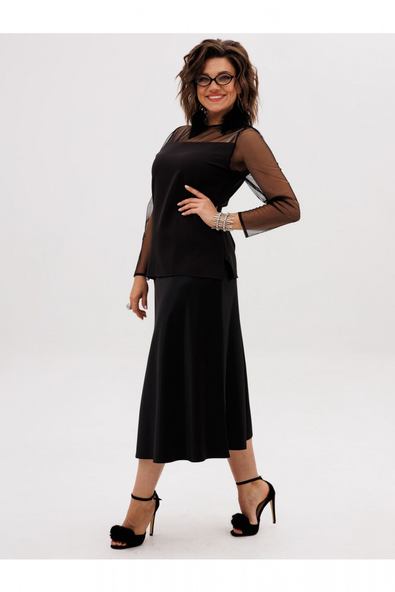 Блузы Anelli 1777 черный_туман