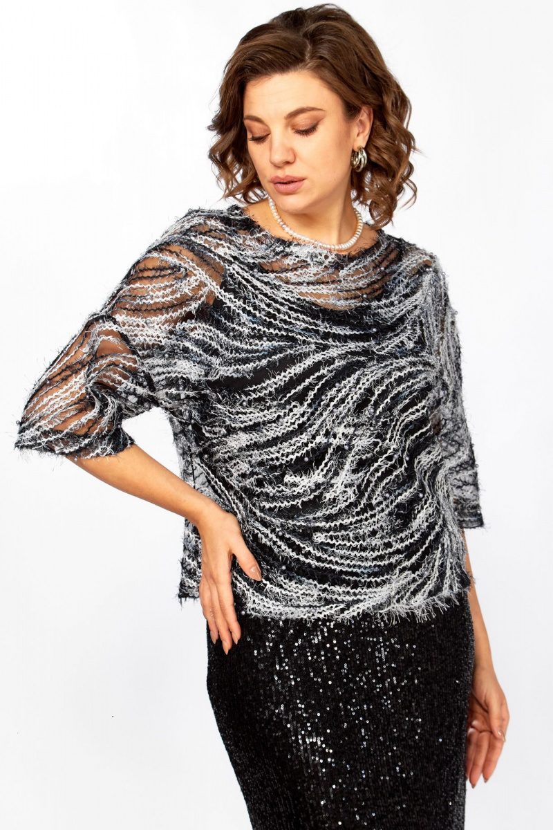 Юбочный комплект Ольга Стиль Л-434 темно-синий