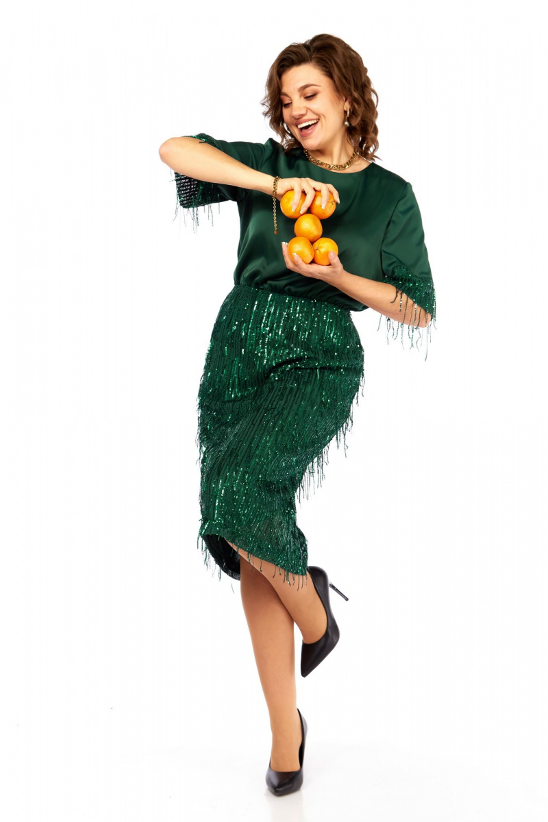 Платья Ольга Стиль С-982 зеленый