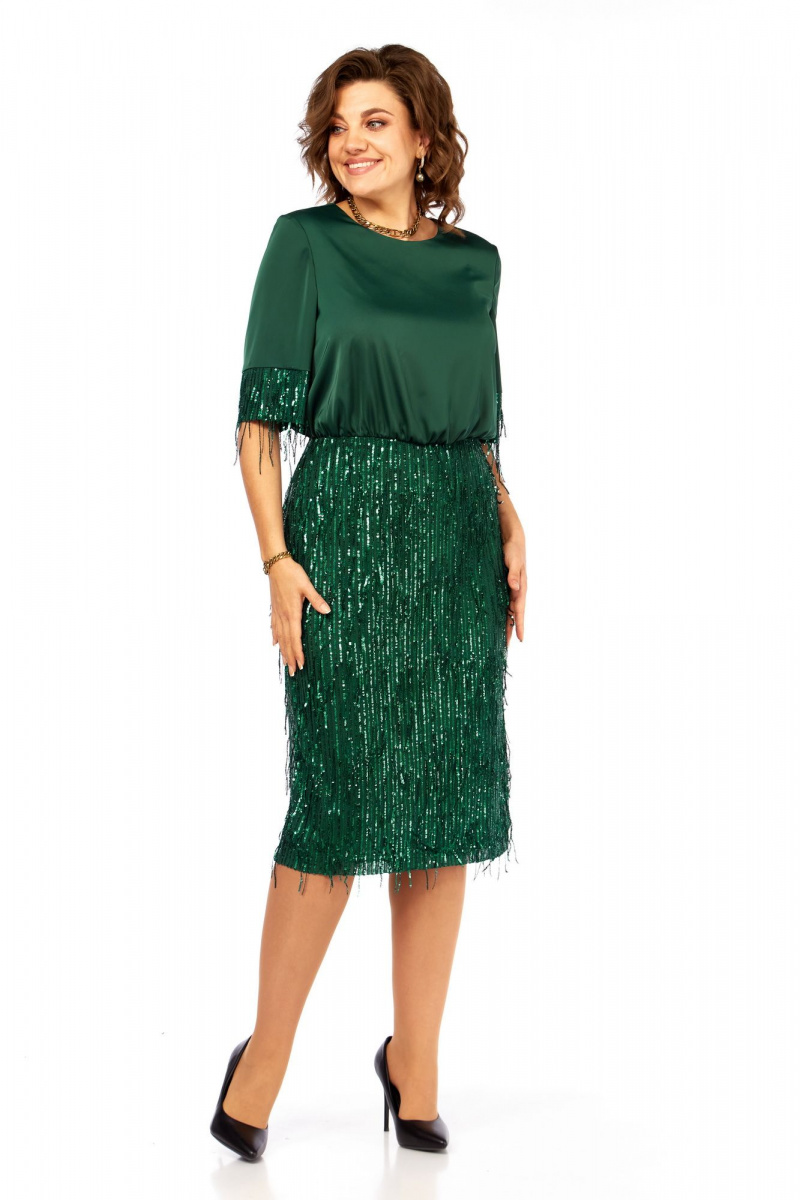 Платья Ольга Стиль С-982 зеленый