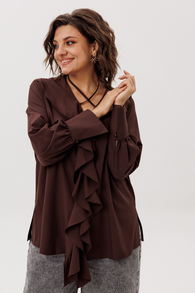 Блузы Anelli 1679 пряный_какао