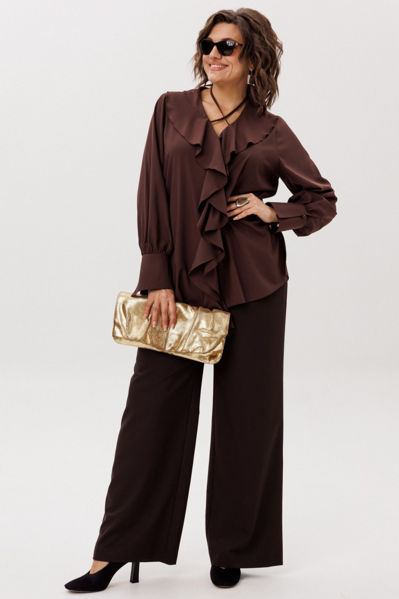 Блузы Anelli 1679 пряный_какао