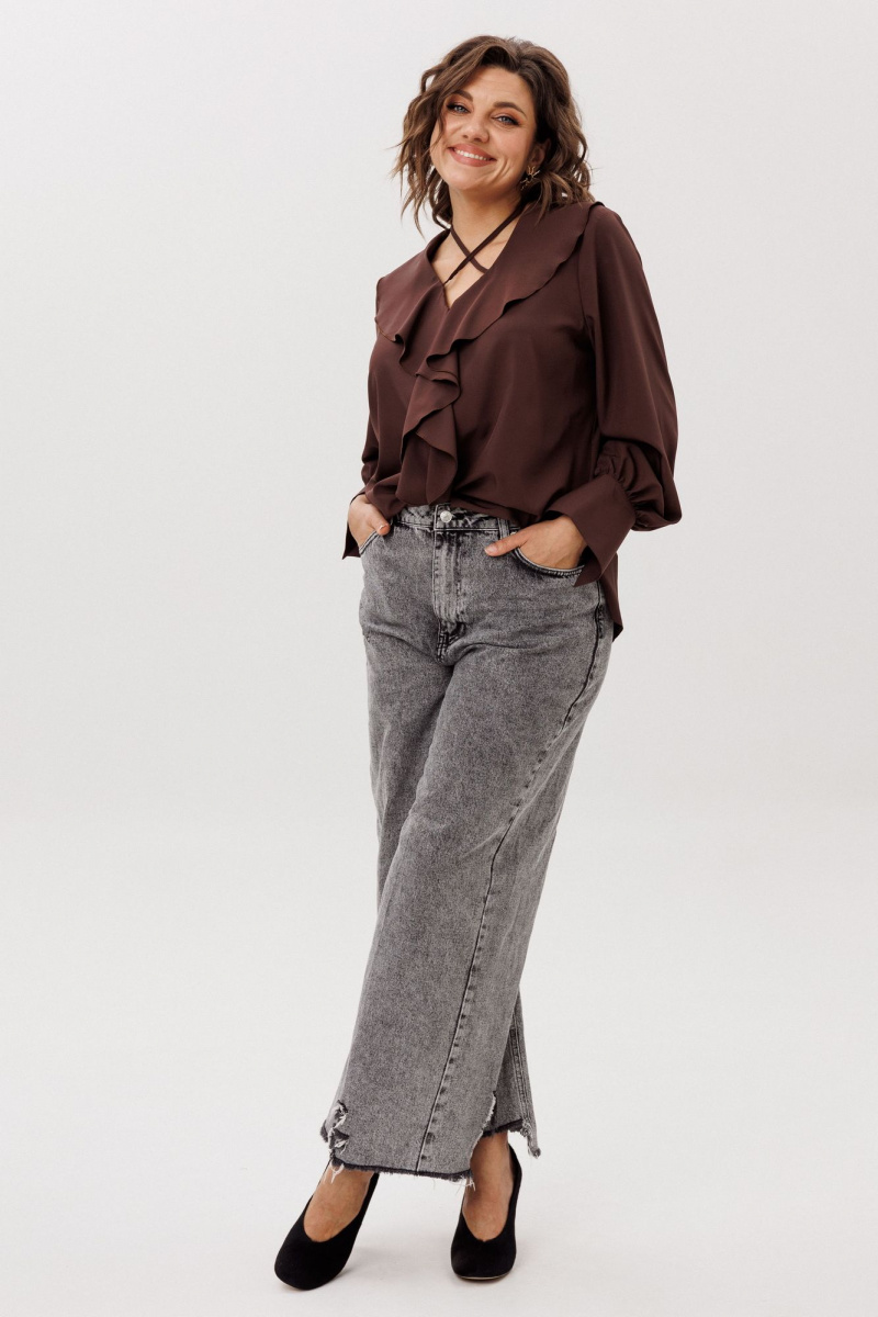 Блузы Anelli 1679 пряный_какао