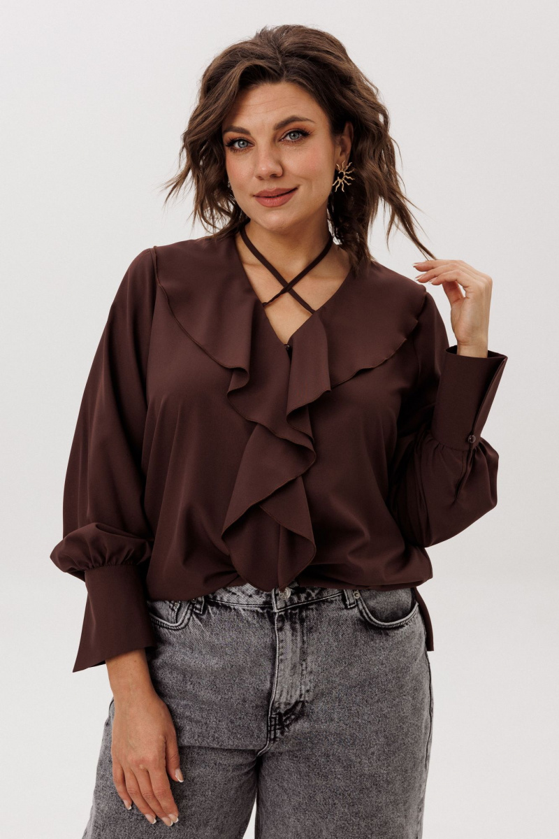 Блузы Anelli 1679 пряный_какао